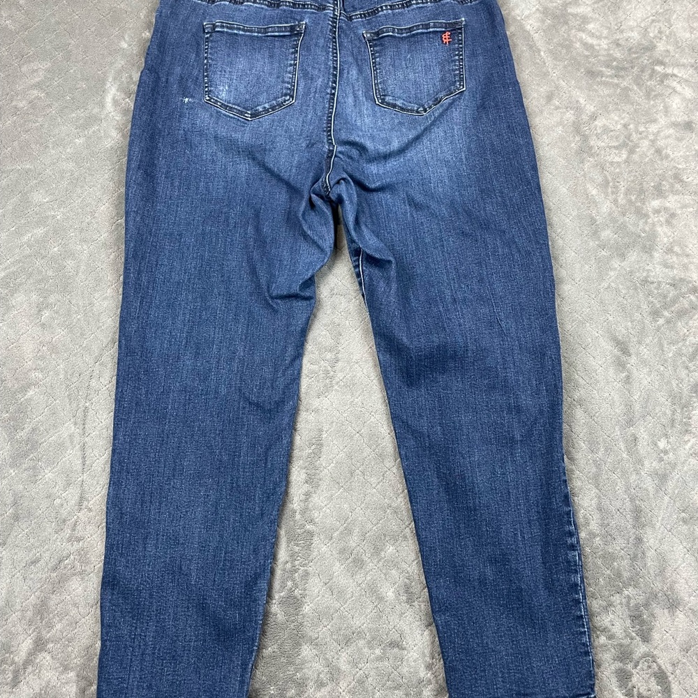 Molly & Isadora Size 16 Girlfriend Jeans Distressed Stretch Mid Rise - Picture 9 of 9